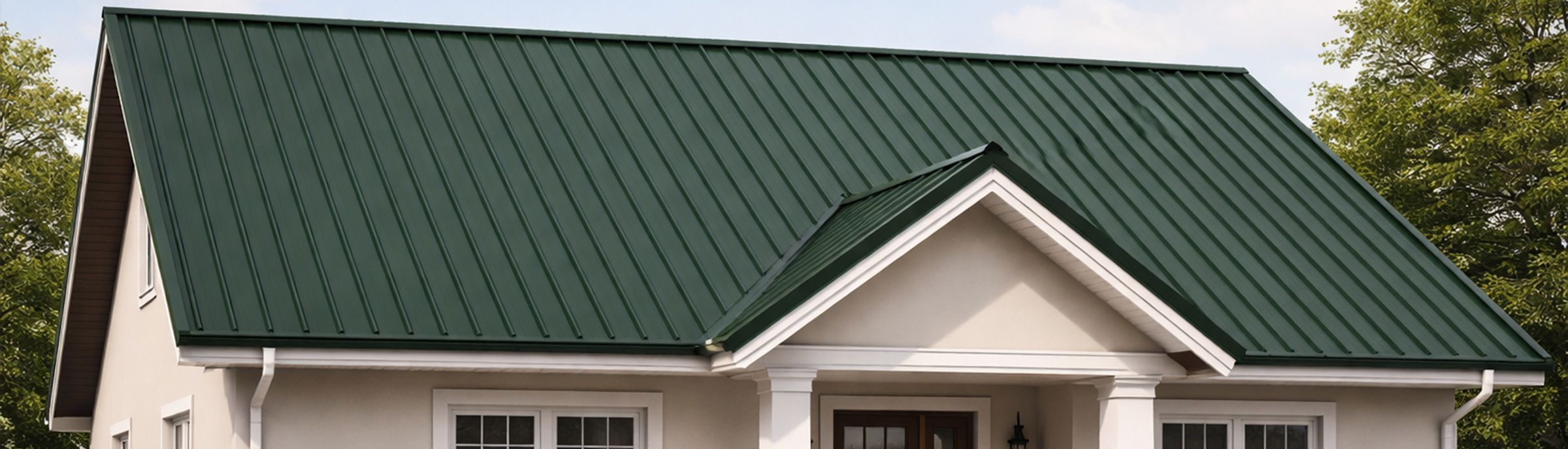Dragon IT5 roofing sheets on a completed building