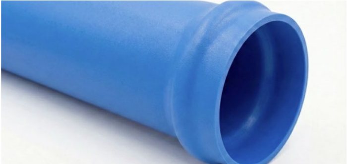 Dragon 110 mm blue PVC pipe with rubber-ring socket